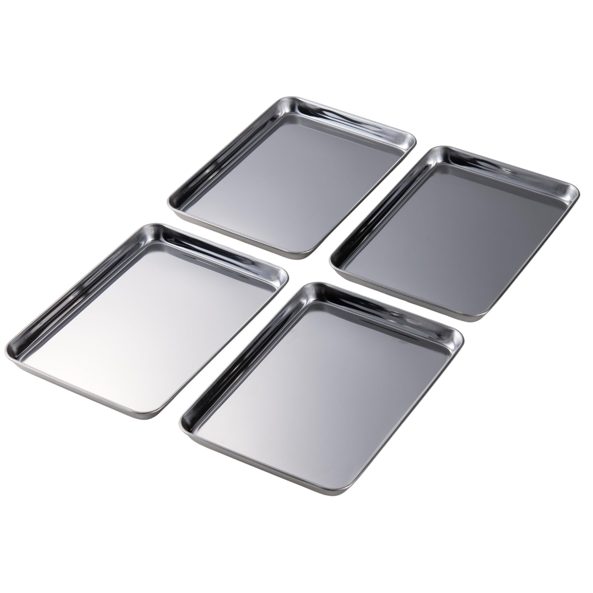 Amazon｜高儀 ステンレス 角型トレー 大 21.5×15cm 4枚セット 調理器具